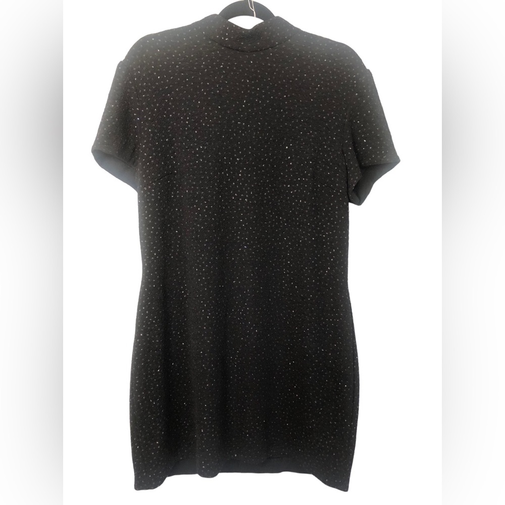 UNBRANDED COCKTAIL DRESS IN BLACK WITH DIAMOND CUT STYLE SPARKLES